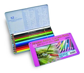 Holbein Artists Pastel Tone, 50 Colored Pencils Set OP936